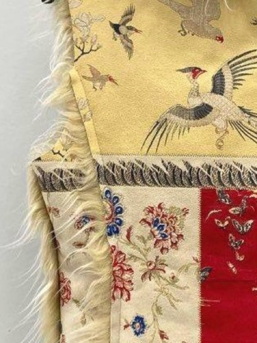 Vintage Just Cavalli Faux Fur Trim Patchwork Vest - Picture 3 of 5